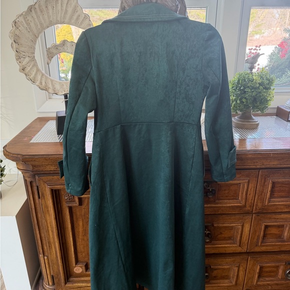 Vintage Forest Green Trench Coat - Picture 6 of 6